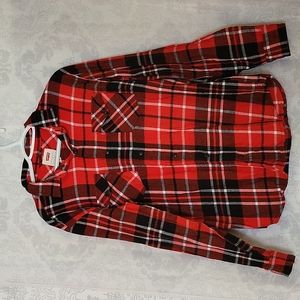 NWOT Levi's Men's Long Sleeve Red Oaksboro Flannel Shirt Size M